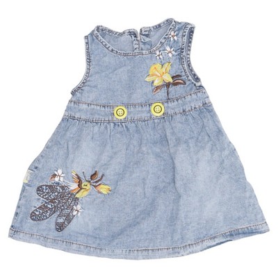 Overdo, Jeanskleid, Größe: 92, Blau, Baumwolle, Print, Denim, Mädchen #TLV