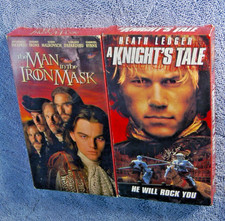 VHS Lot 2 Heath Ledger Knight’s Tale Iron Mask Movie Tapes Tested VGC
