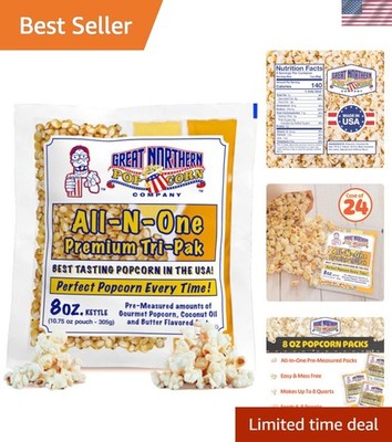 8oz Popcorn Machine Popcorn Packets - All-in-One Movie Theater Style Popcorn ...