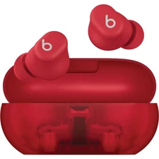 Beats Solo Buds, Wireless Bluetooth Earbuds (Transparent Red) Bundle With More