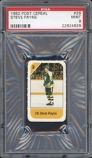 1982 Post Cereal Steve Payne #26 PSA 9 Mint Minnesota North Stars