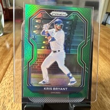 2021 Panini Prizm Green Wave #3 Kris Bryant 