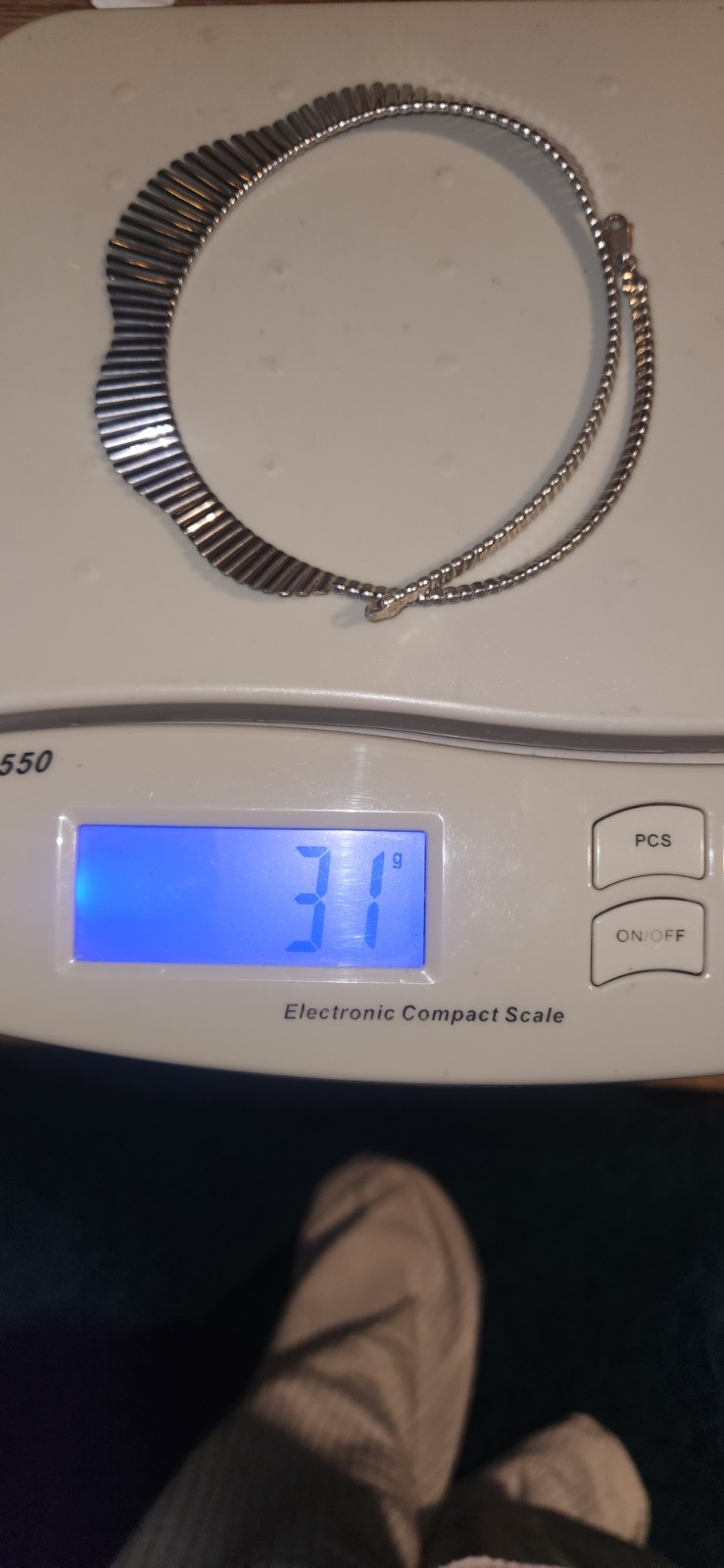 CLEOPATRA STYLE 17" SOLID STERLING SILVER NECKLAC… - image 5