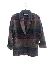 David Brooks Women's Vintage Jacket Made In USA Size S Imported Fabric 100% Wool