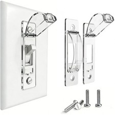 2 Pack Toggle Light Switch Cover Guard Child Proof Wall Light Switch Lock Pro...