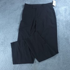 Calvin Klein Dress Pants Womens 20 Black Slim Fit Flat Front Stretch Trousers