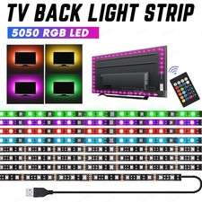 5V USB LED Strip TV Monitor Background Light 5050 RGB Color Changing w/Remote