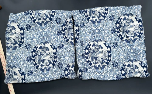 RALPH LAUREN TAMARIND BIRD PILLOW SHAM COVER SET Blue White Chinoiserie 18x19
