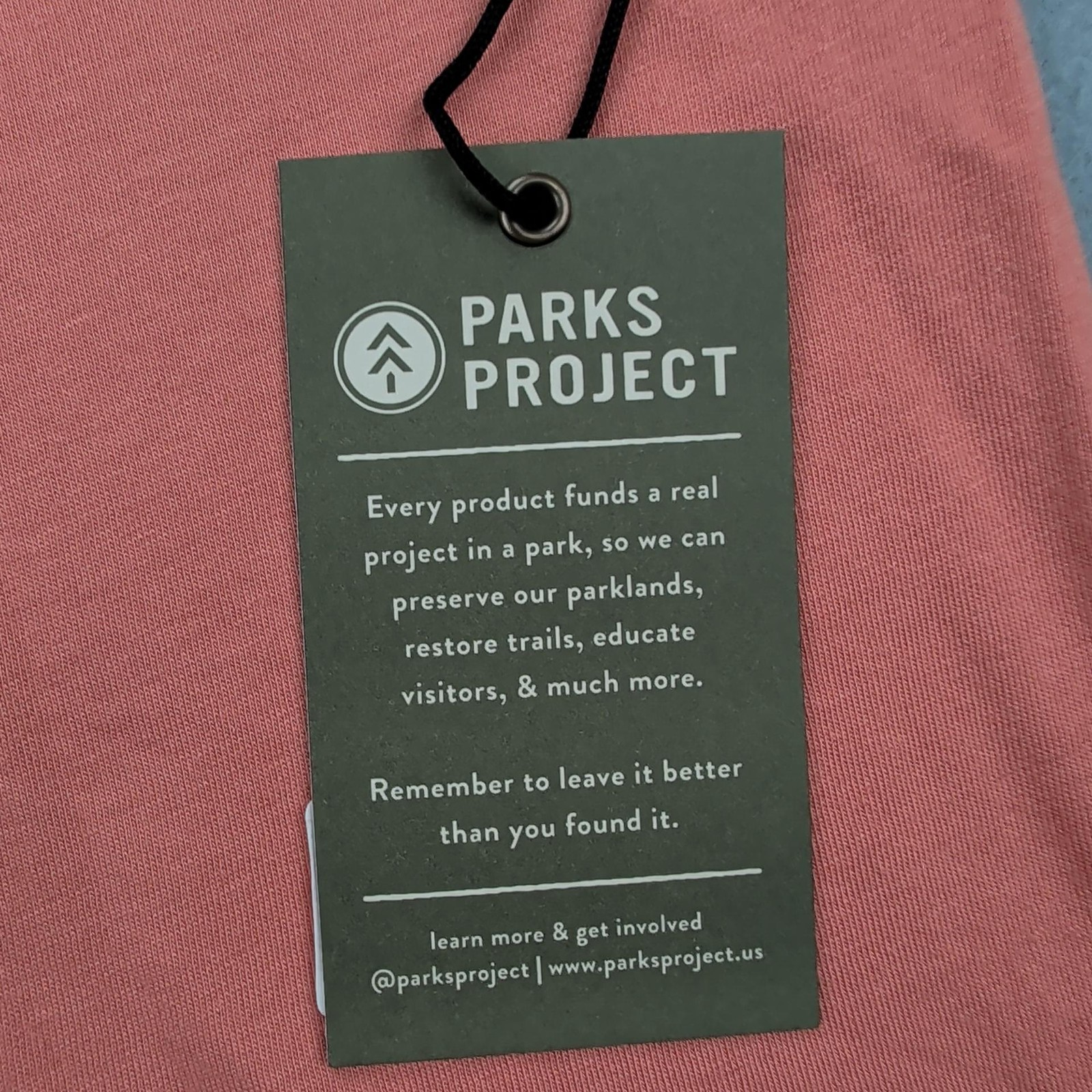 Parks Project Shirt Mens Large Coral Our National Parks Pocket Tee Bear Made USA