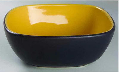 Corning Correll Hearthstone Soup/Cereal Bowl Turmeric Yellow (Square)
