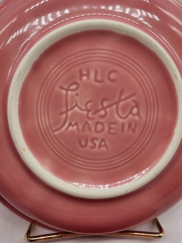 Set of 2 -19 OZ MEDIUM CEREAL SOUP BOWL peony pink 7" FIESTA WARE - Picture 8 of 8