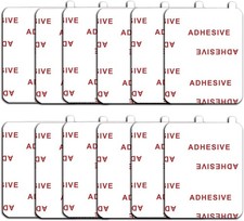 12 Pack 1.96" x 1.57" 40 50mm Very High Bond Sticky Adhesive Easy to White