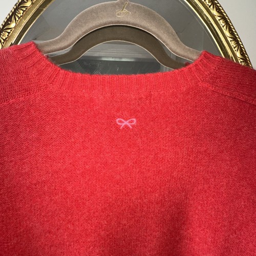 Uniqlo Anya Hindmarch Red Cashmere Crew Neck Jumper Size XL New With Tags - Picture 9 of 9
