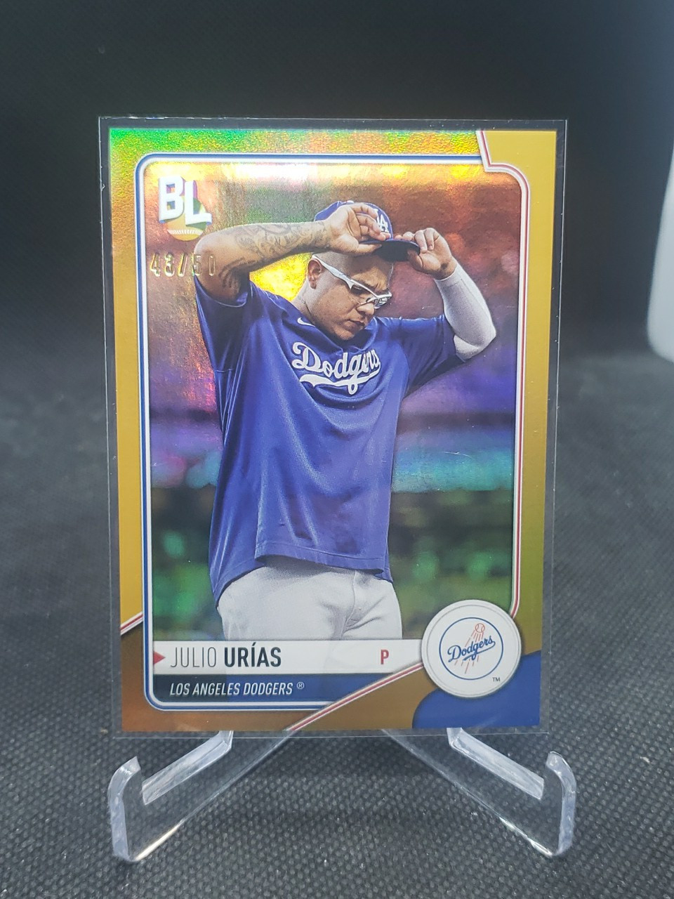 Julio Urias 2023 Topps Big League Wrapper Redemption Foil Gold /50 WR-34