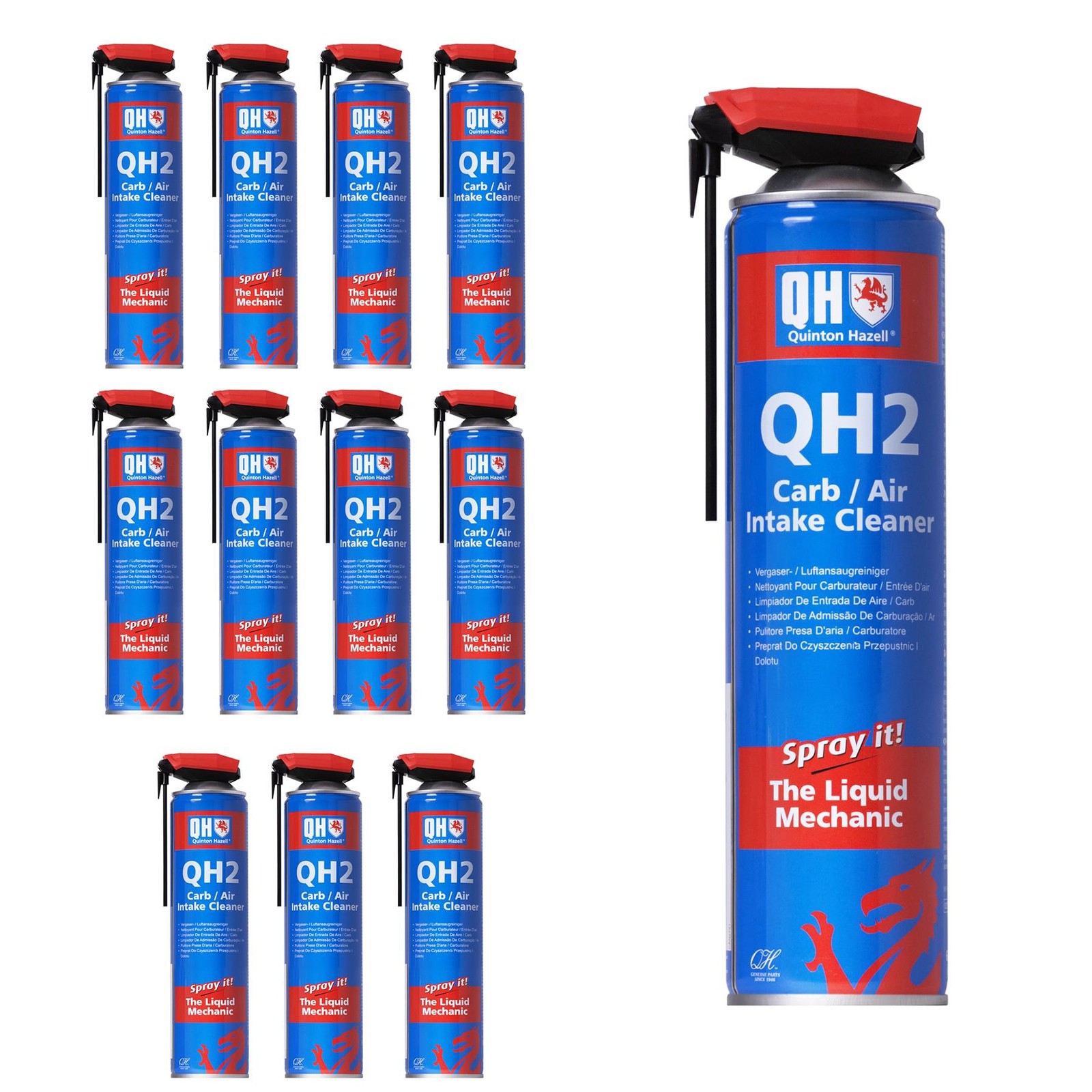 Carburettor Carb Intake Spray Professional Quinton Hazell Part Cleaner 600ml x12