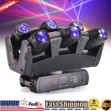 6 Head LED RGB Moving Head Stage Lighting Beam Laser Bar Disco Party DJ Light