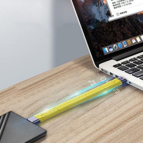 Krótki kabel USB C Szybki transfer danych 4K Wyświetlacz wideo Elastyczny 100W Fas FY - Zdjęcie 4 z 23