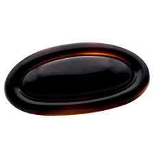 Parcelona Oval Hair Barrette - Small Tortoiseshell No Slip Grip Clips for Women