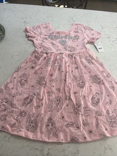 Disney Princess T-Shirt Dress INSPIRE Pink Size M (7-8) - Picture 2 of 8