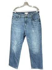 Lucky Brand Sweet Mid Rise Straight Jeans Blue Stretch Denim sz 12/31