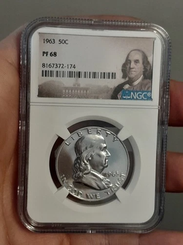 1963 Franklin Silver Half Dollar NGC PF68
