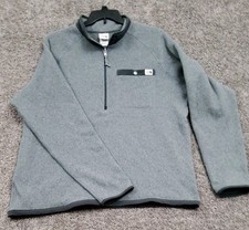 The North Face Gordon Lyons 1/4 Zip Fleece Pullover Men's XL Gray Jacket Camp