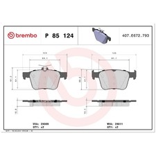 Satz Bremsbeläge Bremsklötze hinten für Seat Ateca KH7 Leon 5F1 SC 5F5 | 2398