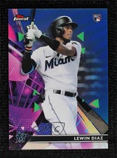 2021 Topps Finest Blue Refractor 120/150 Lewin Diaz #56 0d44