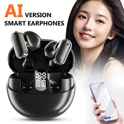 Wireless Intelligente KI-Ohrhörer Kopfhörer Bluetooth 6,0 Headset mit Dual Modus