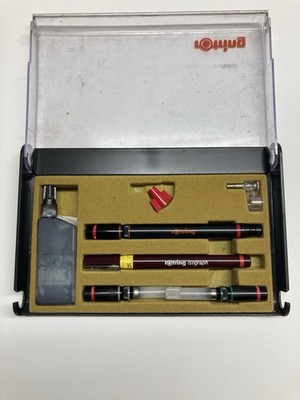 Vintage 1990s Rotring Isograph Pens X2 - Used Drafting Technical Drawing