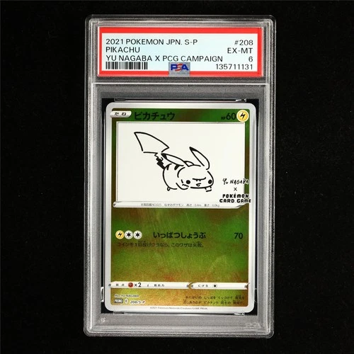 PSA 6 EX-MT 2021 Pokemon JPN Pikachu 208/S-P Promo