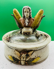 Vintage Whimsical Bob Andersen Ceramic Dish Lid Bust Bach Corn Musical Theme