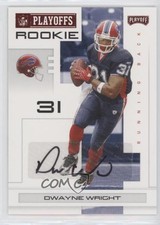 2007 Playoff NFL Playoffs Rookie Red Signatures /100 Dwayne Wright #170 Auto v7j