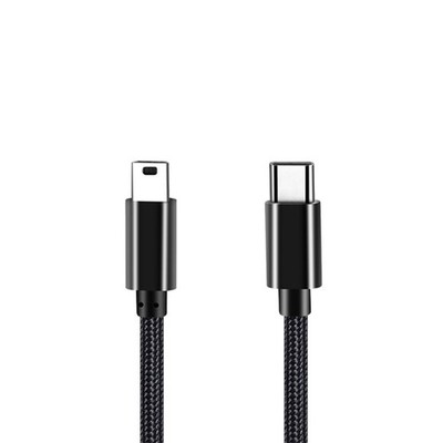 Type-C to Mini USB Charging Cable Data Transfer Wire Line for Reliable Use Black