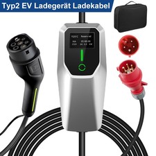 Caricabatteria tipo 2 EV cavo di ricarica corrente forte CEE 3,5-22KW 16-32A mobile wallbox IP67