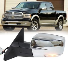 Left Chrome Rearview Door Side Mirror Assembly for Dodge Ram 1500 2500 3500 2013