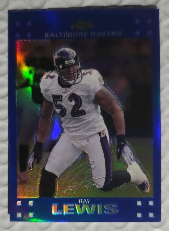 2007 Topps Chrome - Ray Lewis #TC95 Blue Refractor Baltimore Ravens HoF NrMINT!!