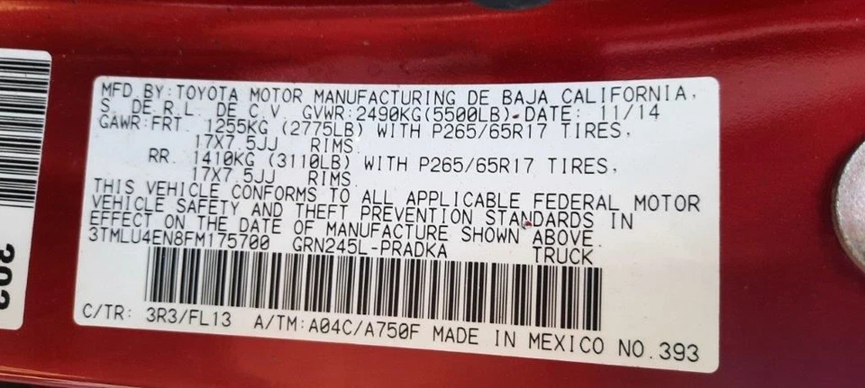 (LOCAL PICKUP ONLY) Trunk/Hatch/Tailgate With Rear View Camera Fits 08-15 TACOMA Foto 2 de 4