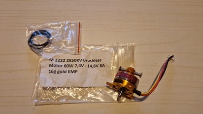 Brushless Motor M2222 60W / 2850 KV / 7,4 - 14,8V / 16g