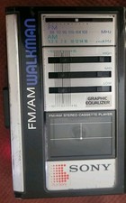 Sony WM-F43 Cassette Walkman  Parts/Repair- Radio works Tape May Need New Belt