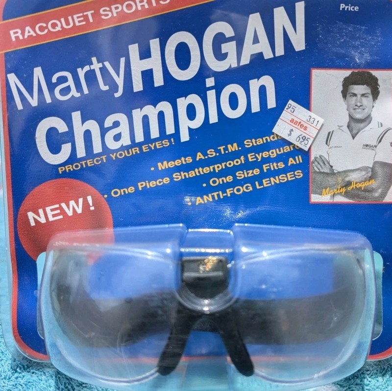 Professional RACQUET SPORTS Goggles Marty HOGAN Champion Vintage Made In Canada 