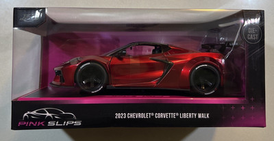 NEW 2025 Pink Slips 2023 CORVETTE C8 LIBERTY WALK 1/24 Scale READ