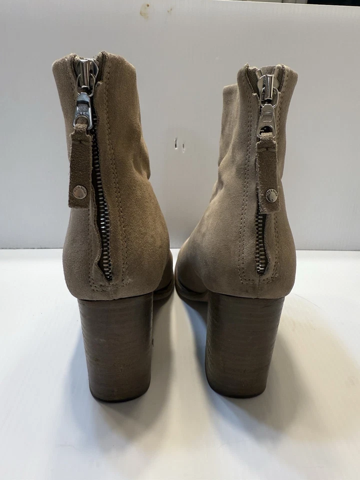 Rag & Bone Ashby Suede Ankle Boots Size 38 7.5 US Taupe/Stone Suede - Image 3 of 4
