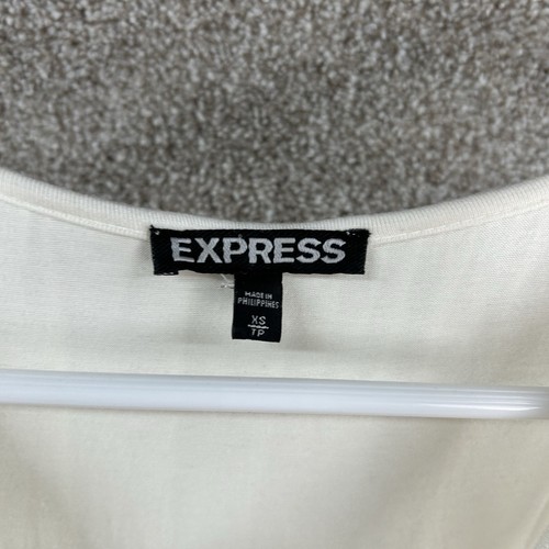 Express Wome's Dress Size Extra Small White Black Sleeveless Pleated - Bild 9 von 11