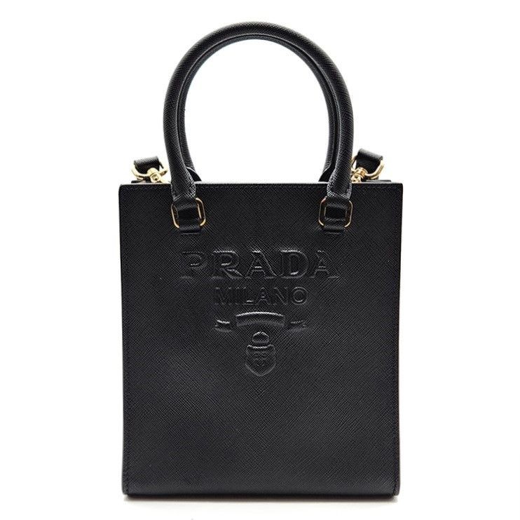 Prada Saffiano Mini Tote and Crossbody Bag 1BA333 117327663