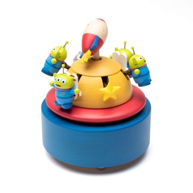 Disney Wooden Karakuri Music Box mechanism Toy Story Alien Disney Wooden Karakuri Music Box mechanism Toy Story Alien