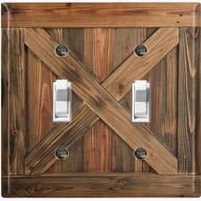 Metal Light Switch Outlet Cover Wall Plate Br...