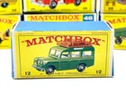 Vintage 1960s Lesney Matchbox #12 SAFARI LAND ROVER Original BOX ONLY Good!