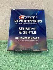 Crest 3D Whitestrips Sensitive & Gentle Dental Whitening Kit 36 Strips 12/26 NEW