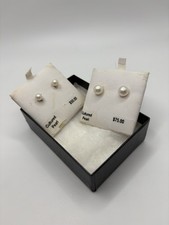 Cultured Pearl Stud Earrings 14k gold, 5mm  7mm